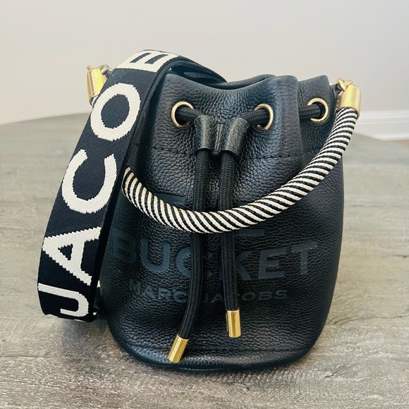 Marc Jacobs Black and Gold Bucket Bag